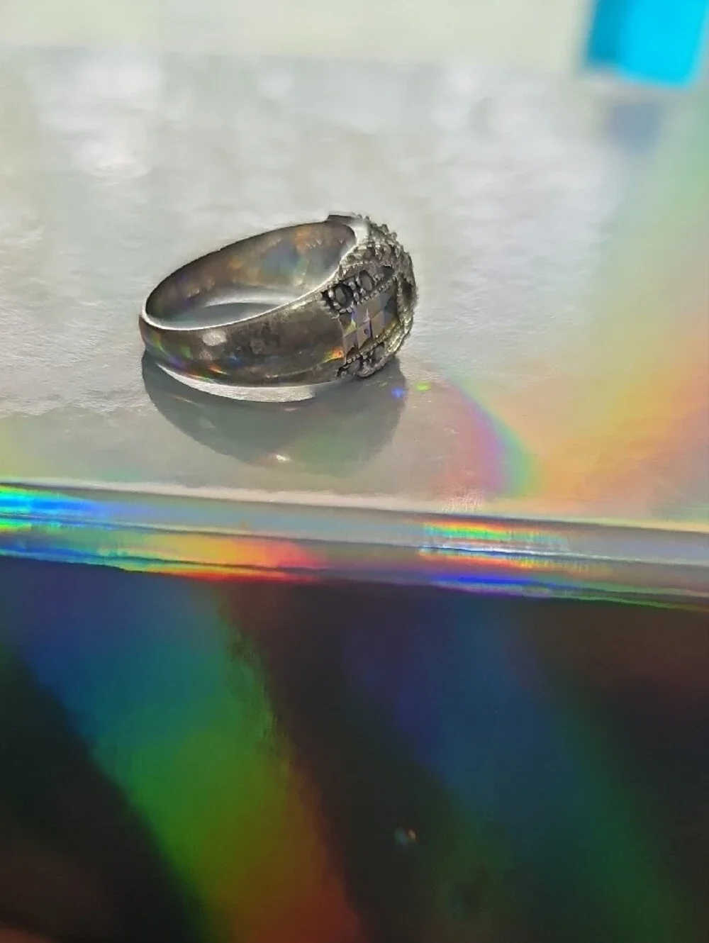 Vintage Sterling Silver Marcasite Ring - Women's Jewelry